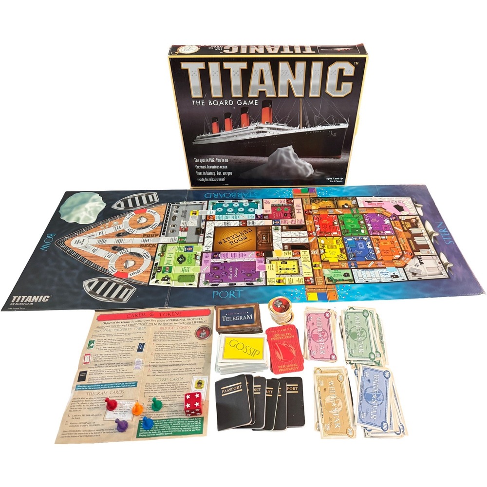 Titanic The Board Game 1998 Universal Games RMS Titanic Historical Complete